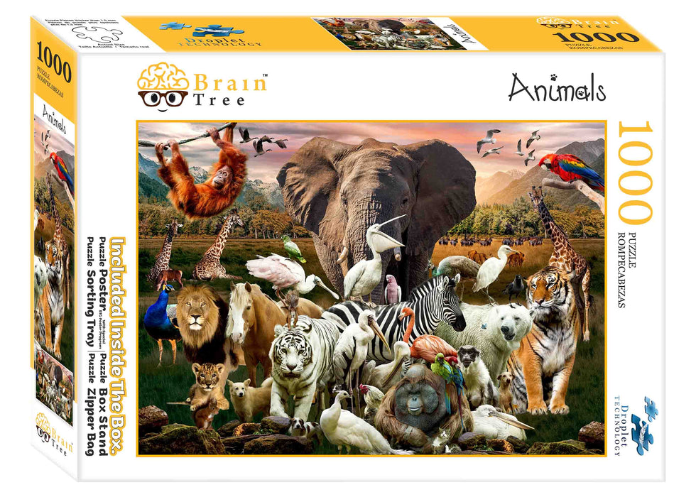 Animals 1000 Piece Jigsaw Puzzle by Brain Tree