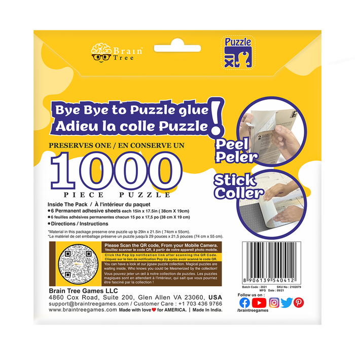 Puzzle Saver Peel & Stick Preserves 1000 Piece Puzzles 17 sheets